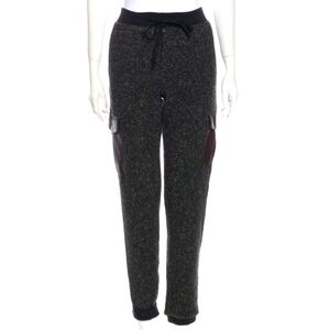Rag & Bone Leather Trim Wool Gray Sweatpants Size 2